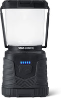 Amazon Basics CampingEssentials Lantern, 360-Degree1000 Lumen LED, AdjustableDimmable with 4 LightingModes, Water Resistant IPX4,Black (Batteries Not Included)